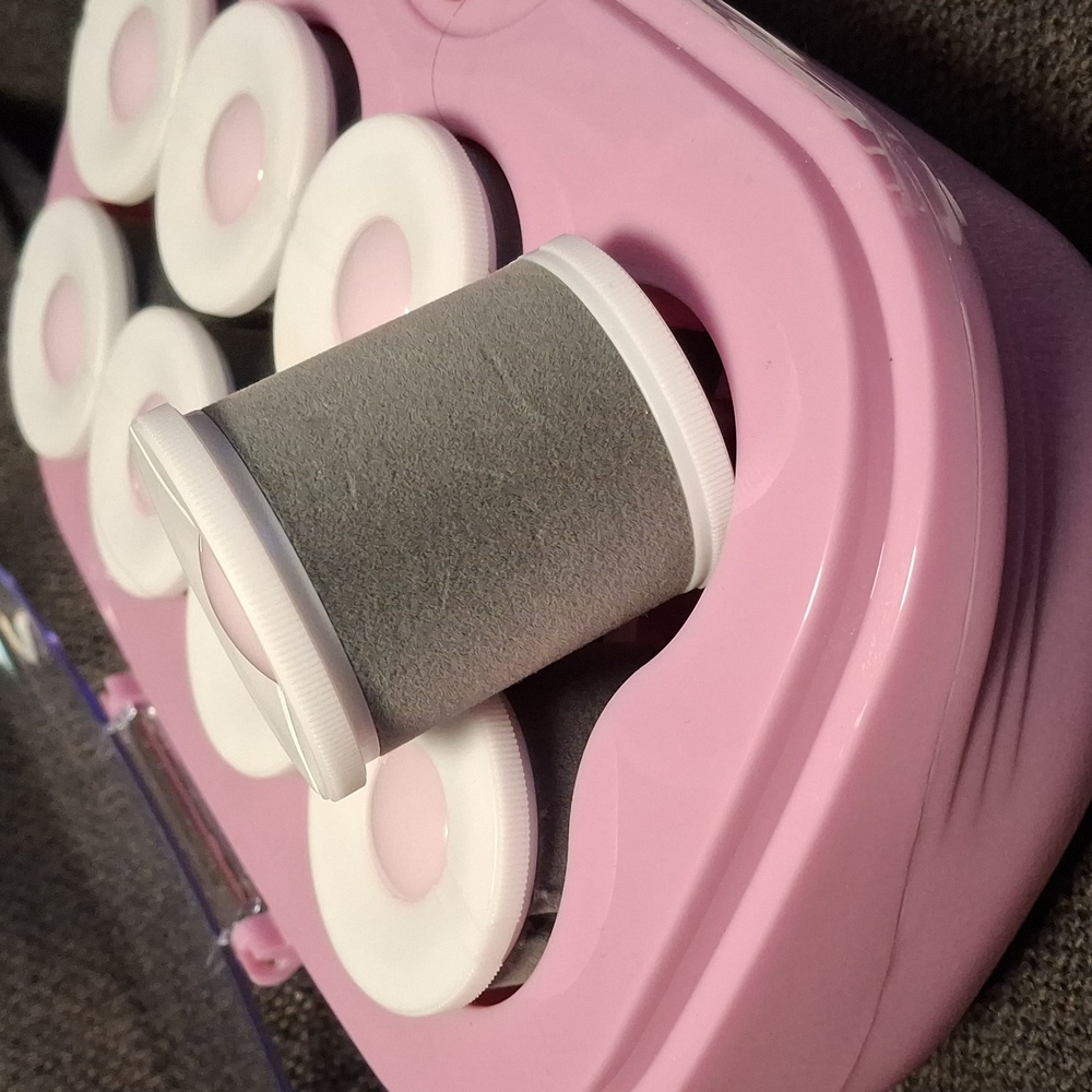 Pink and White Hair Roller Set - Picture 2 of 2